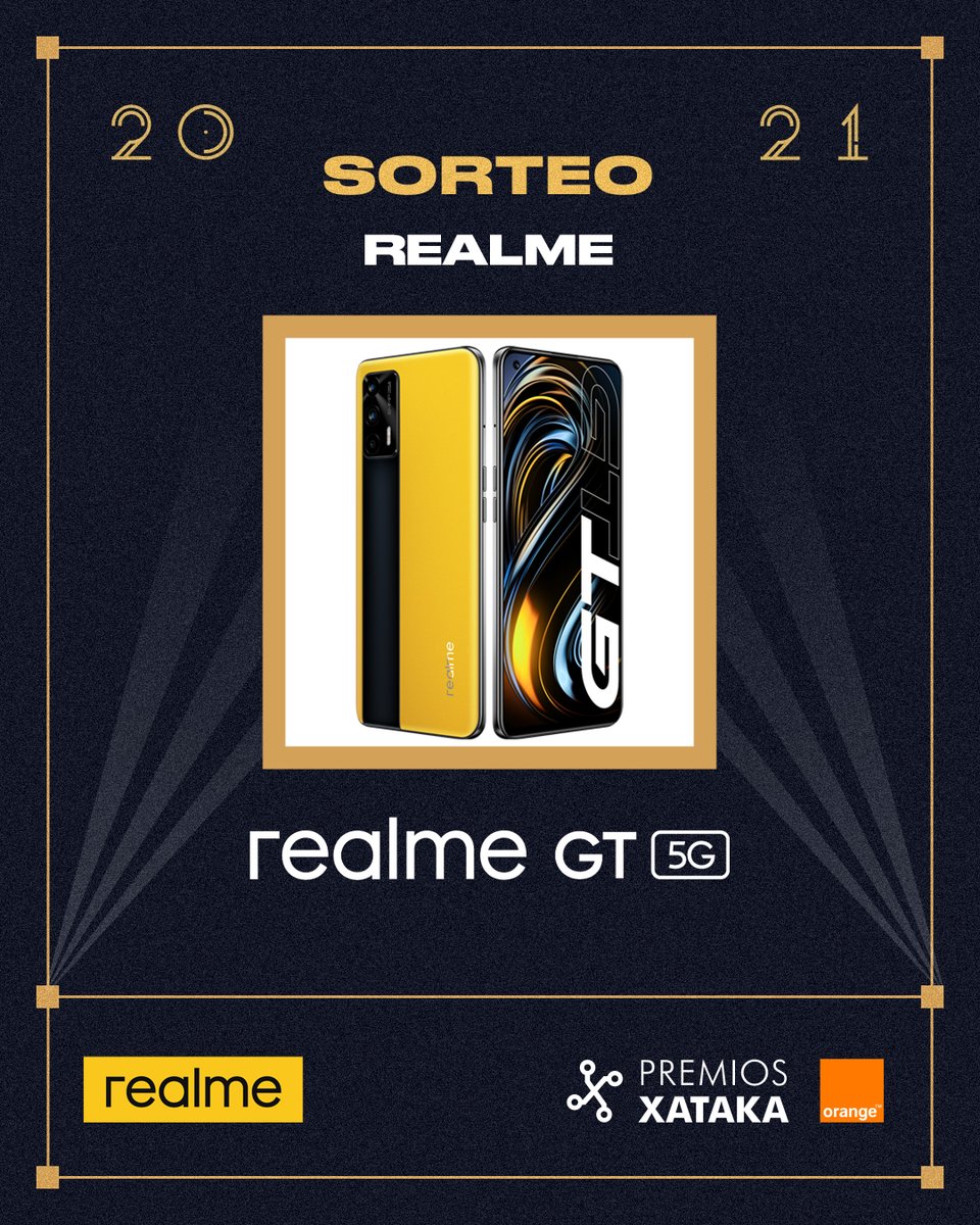 xataka's tweet photo. 🚨 Sorteamos junto a @realmeespana un smartphone realme GT 👇👇👇⁣
⁣
➡️ Sigue a @Xataka y a @realmeespana ⁣
➡️ Haz RT⁣
➡️ Comenta con #PremiosXatakaOrange⁣
⁣⁣⁣⁣⁣
Puedes participar hasta el día 21/11/2021.⁣
Bases legales ➡ https://t.co/0oSAvbuFX9⁣
⁣
¡Suerte! 😉 https://t.co/qagXQERXz1