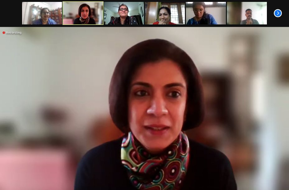 Aritra_org's tweet photo. The Aritra sessions today began with an engaging session on building future readiness and foresight among social sector leaders. In the "Future of the Sector" session, we were joined by our guest speakers Gayatri Nair Lobo  Arun Maira  and Reshma Anand https://t.co/JP8MdObIVc