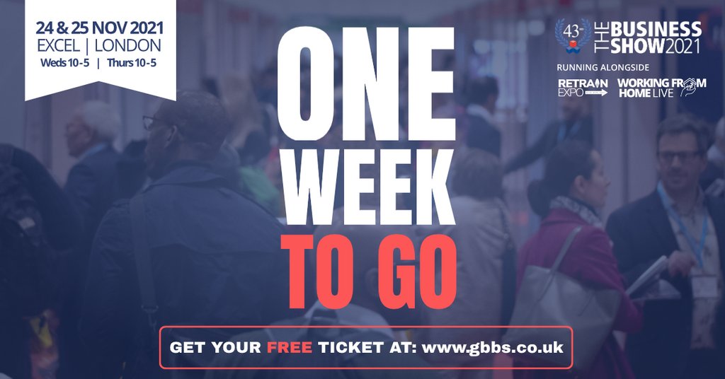 Have you heard? We’re exhibiting at <a href="/TheBusinessShow/">The Business Show</a>  on November 24th &amp; 25th, 2021 at @ExCeLLondon ! Get your free tickets here greatbritishbusinessshow.co.uk  to our stand on B620.