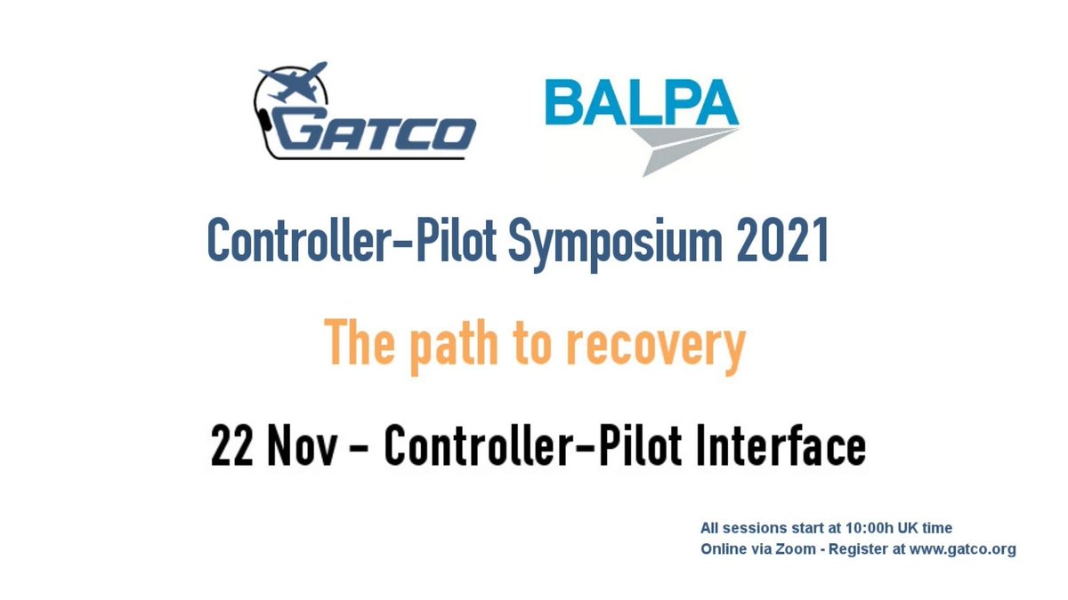 BALPApilots's tweet photo. ➡Get your questions ready for the final session in the @GatcoUK - #BALPA Controller-Pilot Symposium
 
✈Monday 22nd November at 10 am✈
 
Time for air traffic controllers and pilots to ask each other the questions they never have time to.
Book your place: https://t.co/6afDyQSgwE https://t.co/6Jvza5p9ez
