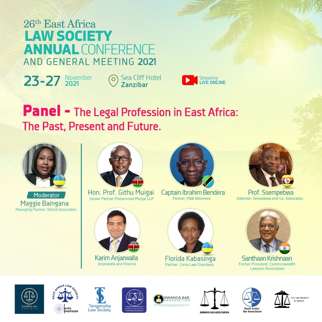 ealawsociety's tweet photo. Join us for one of our panel discussions as we discuss the legal profession in East Africa. We'll take a deep dive into the past, the present, and the future

@lawsocietykenya @Maggie_Kali @ug_lawsociety @Rwanda_Bar @Burundibarassoc @ssbalaw @TanganyikaLaw https://t.co/VqtDbPoHrq
