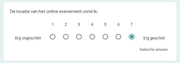 Soms krijg je van die vragen in een enquête….
