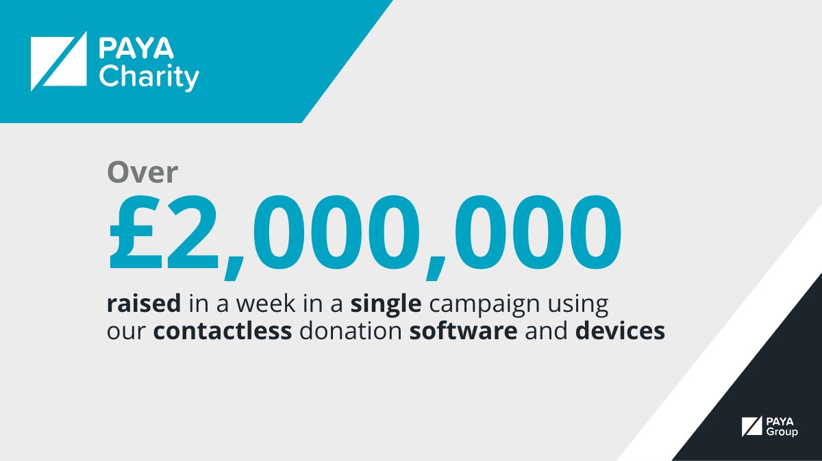 Payacharity's tweet photo. Over £2,000,000 raised in just 1 week in a single campaign using our contactless donation software and devices.
#Charity #Contactless #Donations #Digital #DigitalTransformation #TapForChange #GiftAid #Fundraising #FundraisingSolutions

https://t.co/G4jC0Jf82w https://t.co/1CsGvQyvCT