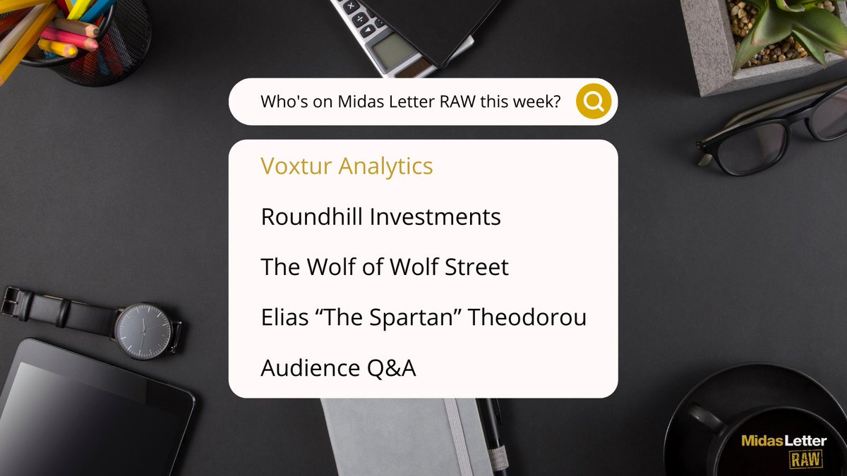MidasLetter's tweet photo. π On tomorrow's Midas Letter RAW:
π #VoxturAnalytics $VXTRF $VXTR
πΉ @roundhill #ETF $META $NERD $BETZ $SUBZ $MVP $DEEP $BYTE
π₯ @EliasTheodorou
πΊ@wolfofwolfst
βοΈ Don't forget to comment your investor questions for James & Ed to answer on the show
#Stocks #News #CEO https://t.co/IulfXidKWs