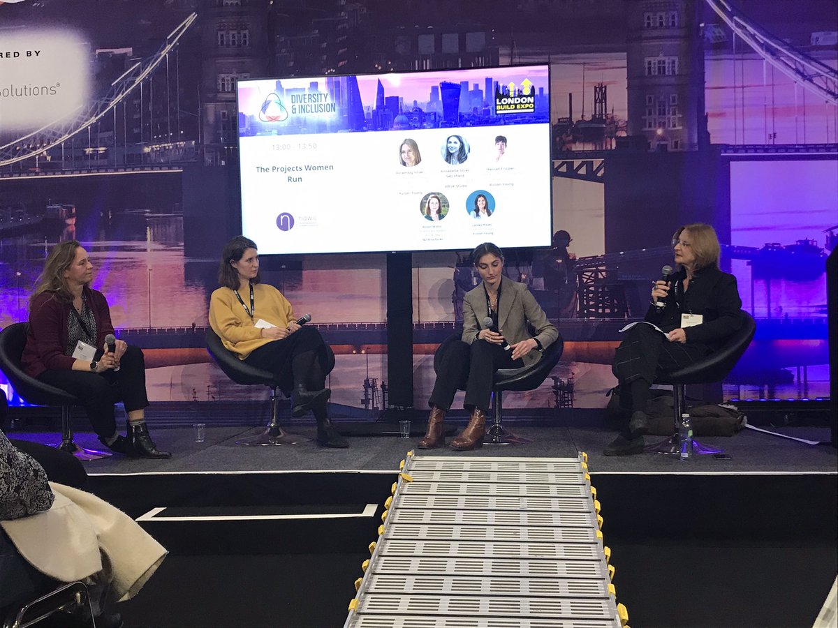 SuttonHighSTEM's tweet photo. Great to hear these women talk about how it is to run or being involved in a project @SuttonHighGirls @MayorofLondon @MOBIEhome @LondonBuildExpo #LondonBuild #Construction #inclusion #STEM #WomenInSTEM #girlsinstem #DiversityandInclusion https://t.co/678uj7Uz5V