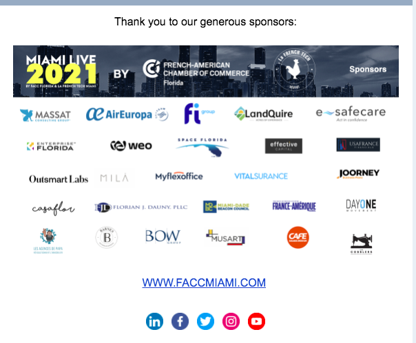 super heureux de soutenir par un sponsoring les initiatives qui rapprochent (à Miami et ailleurs) les USA et la France au profit de nos entrepreneurs. <a href="/FACCMiami/">FACC Miami</a> <a href="/sandrineMehrezK/">sandrine  Mehrez Kukurudz</a> <a href="/hellolob/">Laurent OUAZANA</a> <a href="/laurent_uberti/">uberti laurent</a> <a href="/GENFrance4/">GENFrance 🇫🇷</a> #DayoneMovementUSA