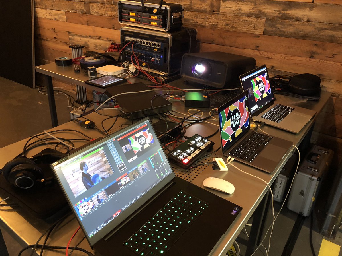 AudiohireUK's tweet photo. Behind the scenes today, vMix and Zoom https://t.co/sD8oVFZ5ZJ