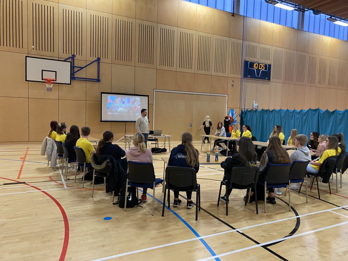 StuartForsyth's tweet photo. Thanks @NAActiveSchools for having me along for the @YANorthAyrshire #NAYoungAmbassadors training day. Great fun spent with 40 pupils in Social Media and Content Creation. https://t.co/sp8MYjYjiO