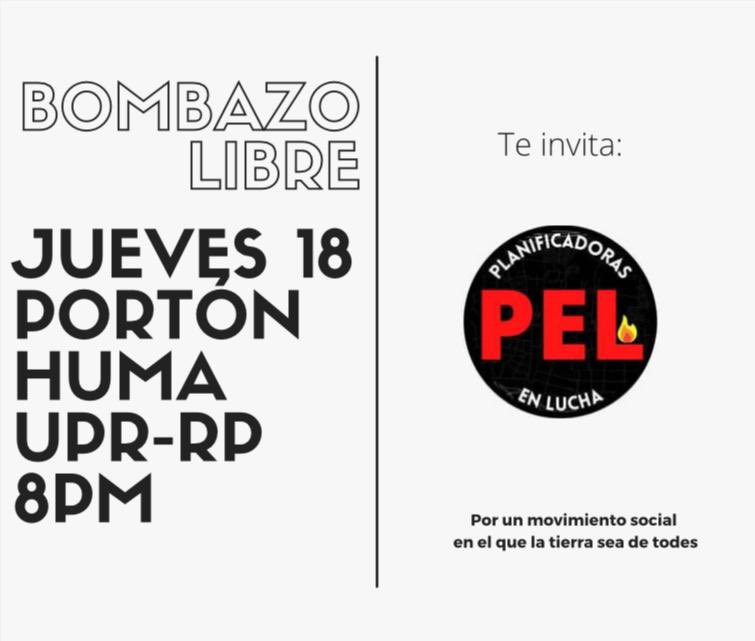 PlanEnLucha's tweet photo. ¡Hoy nos vemos en el BOMBAZO! Llégale con ganas de bailar, este será un espacio para que todes participen. https://t.co/6m13bzXJRV