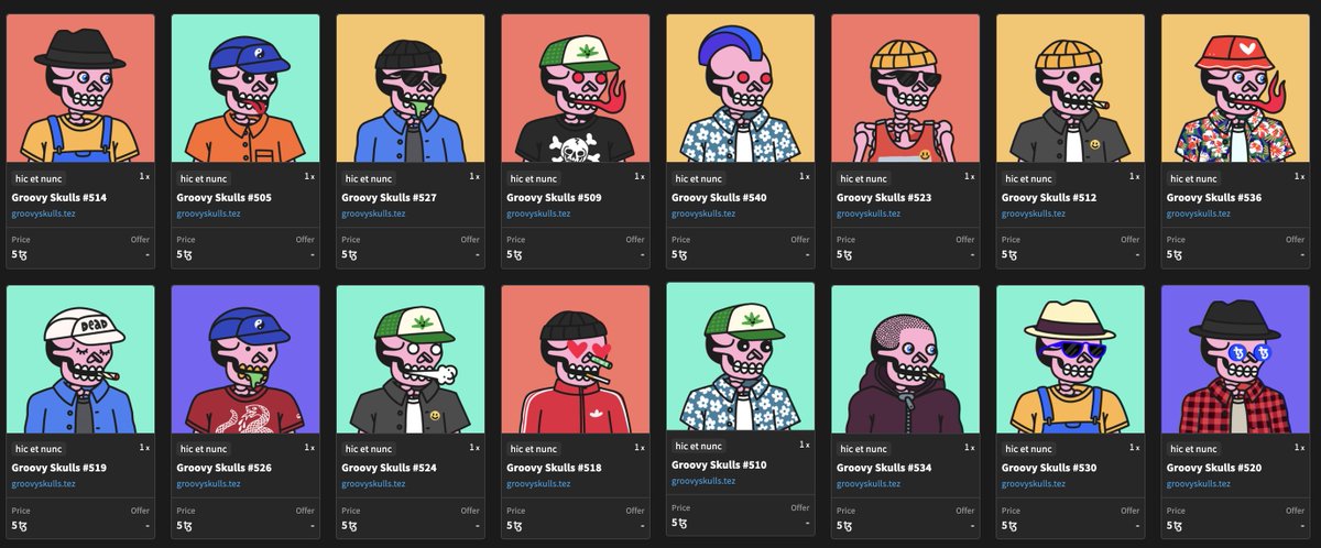 GroovySkulls's tweet photo. GM GROOVY FAM🔥

Yesterday we made a new Drop, and some Groovys are still available for 5TZ. Remember that Groovys OG collectors will have preference in season two!

https://t.co/QFExUaNleT

#nft #nftart #NFTCommunity #NFT https://t.co/pNGzkgvP8K