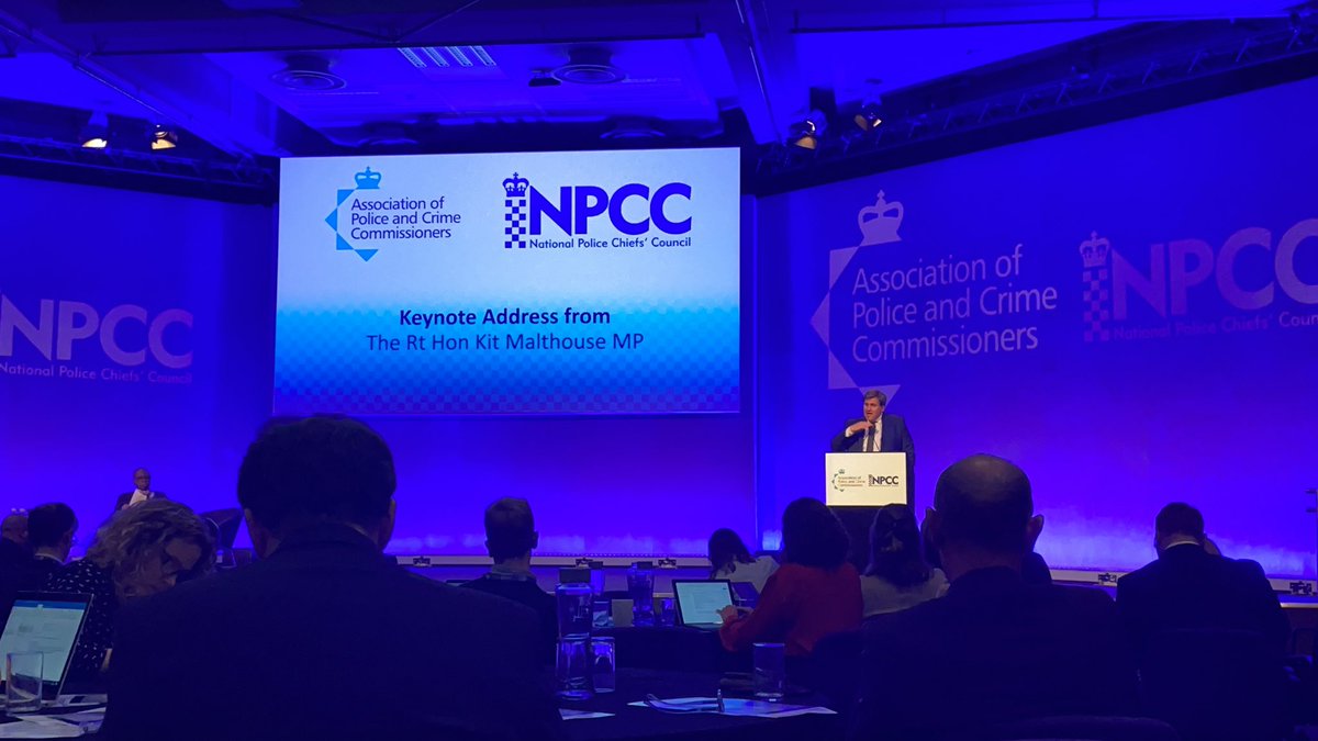 MichelleE_Data's tweet photo. Keynote from @kitmalthouse - outlining a number of areas of importance for policing, incl force specific Violence Against Women and Girls strategies, intelligence gathering investment and long term problem solving approaches #policeconf21 https://t.co/BIhvlRHuoQ