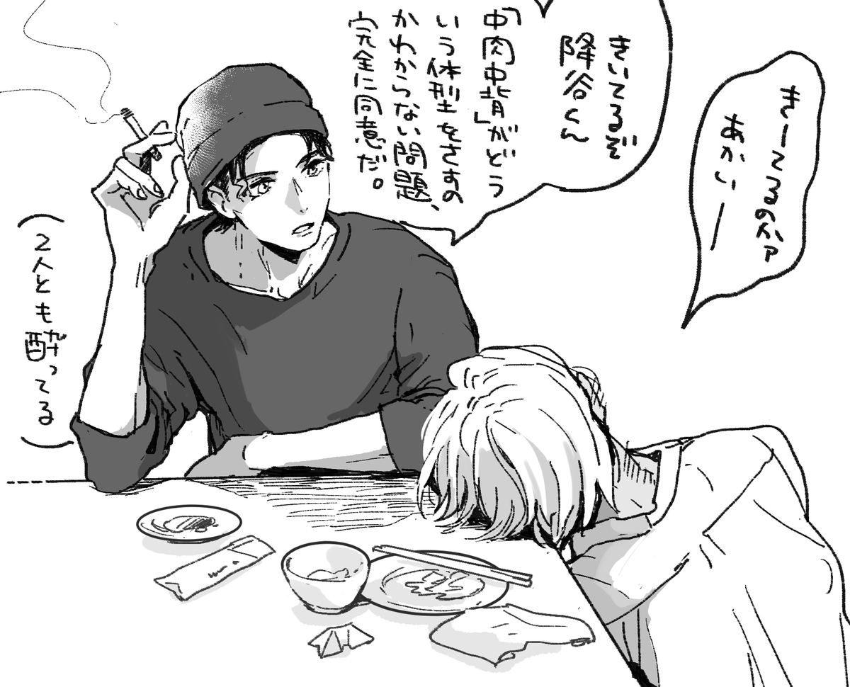 付き合ってない赤安(in居酒屋) 