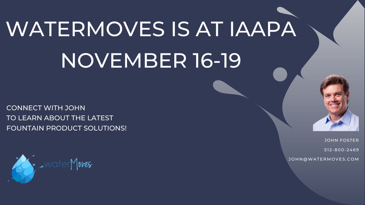 WaterMovesYou's tweet image. Having a fabulous time at IAAPA catching up with old friends, meeting new ones, and seeing all the smiling faces and smiling eyes in person!

#IAAPA2021 #waterfeatures #themedentertainment #fountains #iaapaexpo2021