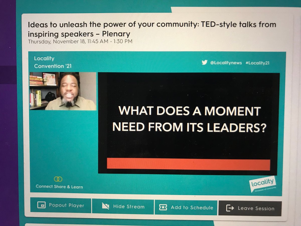 Inspirational speakers on Ideas to unleash the power of your community: TED-style talks - Plenary today #locality21
Takeaway moments from <a href="/Yvonne_Witter/">Yvonne Witter FRSA 🌻</a> "there's a right way to be wrong" @Sparkandco_ and "we will not always get it right the first time" <a href="/adairmosley1/">AM</a>