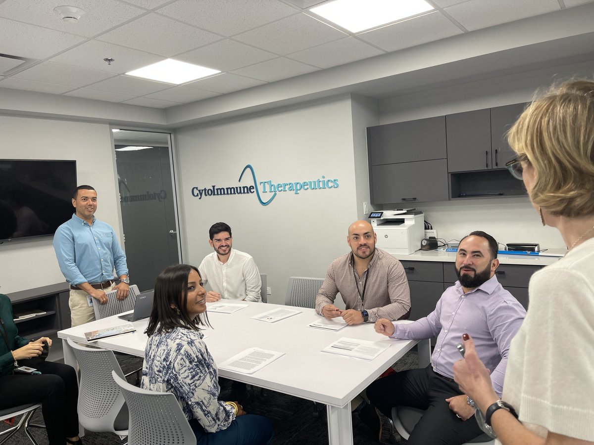 CytoImmune's tweet photo. Our fantastic Quality group at @CytoImmune taking care of all aspects of manufacturing and our clinical programs.  Quality is a full 20% of our staff at CytoImmune. Meeting today in Puerto Rico with our new CEO Christina @coughlin582 #NKCells #QualityMatters #CellTherapy https://t.co/8JByArmMPn