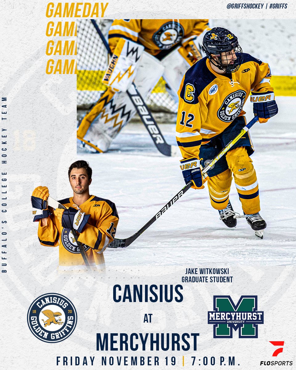 GriffsHockey's tweet photo. Renewing Acquaintances 

📍 - Erie, Pa. | Mercyhurst Ice Center
⏱ - 7 p.m.
📺 - https://t.co/bM9aD9dhcv
📊 - https://t.co/qfA5x6lccO https://t.co/WwHBIk1mHf