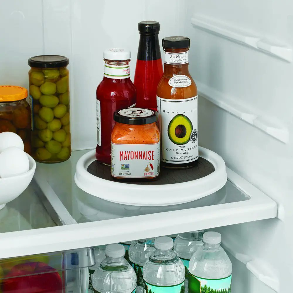 RyanMcfadyen's tweet photo. Turntables will keep your sauces in the fridge #neatandtidy. #organizationtips  https://t.co/nCPHRSIT2f https://t.co/QzKltX38Up