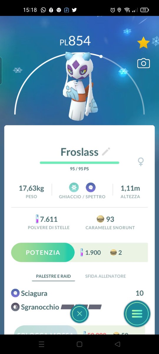 fanyaoi2's tweet photo. Giorno. Li ho trovati tutti e ho avuto lei come Pokémon misterioso!🥰
#PokemonGO
#PokemonGOIt
#PokemonGOApp
#GOsnapshot https://t.co/dKjMaDjMpT