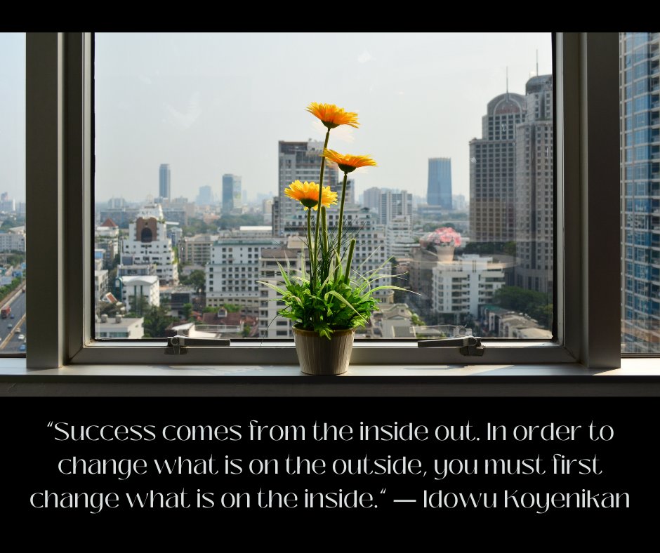 CleverpandaUK's tweet photo. “Success comes from the inside out. In order to change what is on the outside, you must first change what is on the inside.” ― Idowu Koyenikan #change #success #insideout #progress #QOTD https://t.co/tQqo7dFDEQ
