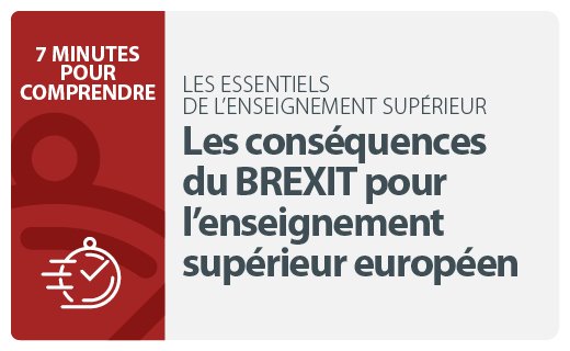 Le Brexit entraîne la sortie d’Erasmus sans remettre en cause les principes du proces- sus de Bologne. Il en découle une hausse importante des droits d’inscription appli- cables et le rétablissement des visas pour les étudiants. 

paxter.eu/docs/ressource…