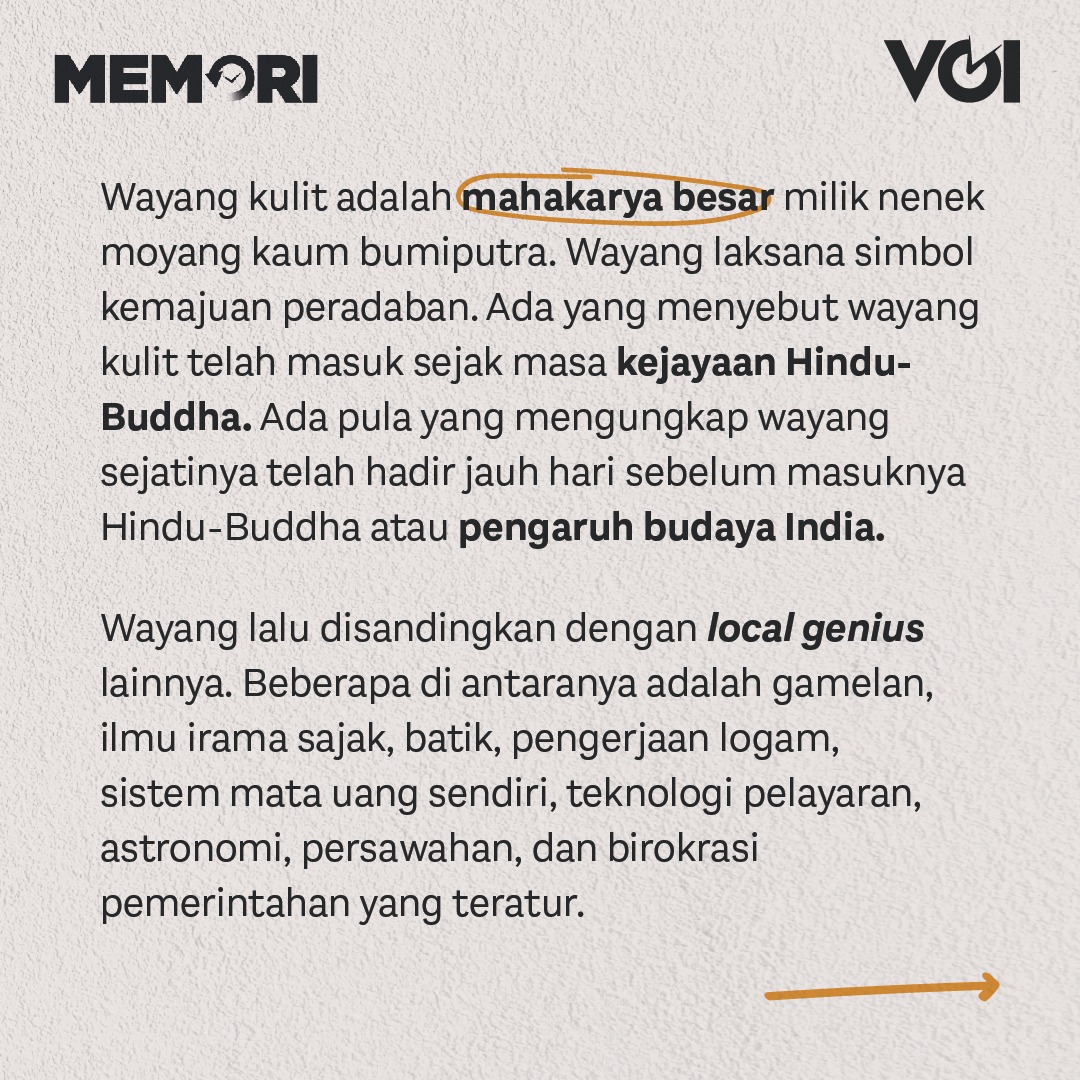 Wayang kulit adalah sarana dakwah yang digunakan oleh