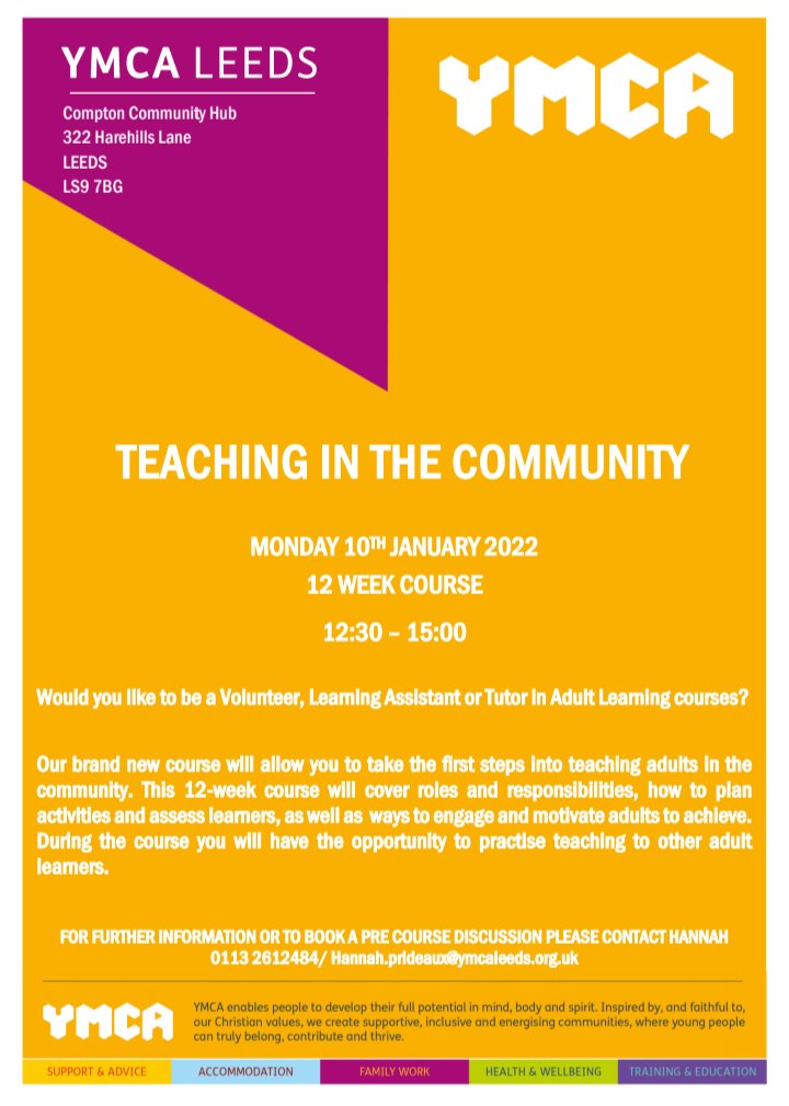 YMCA Leeds Adult Education (ymcaadulted) Twitter