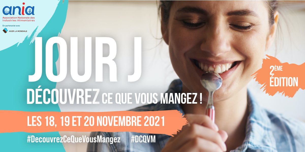 📢#DécouvrezCeQueVousMangez C'est le jour J !

👀 Dès aujourd'hui, les entreprises de l'#agroalimentaire vous ouvrent leurs portes pour vous dévoiler leurs secrets de fabrication !

😃Prêts pour commencer vos visites ? Partagez vos photos avec les hashtags de l'opération #DCQVM