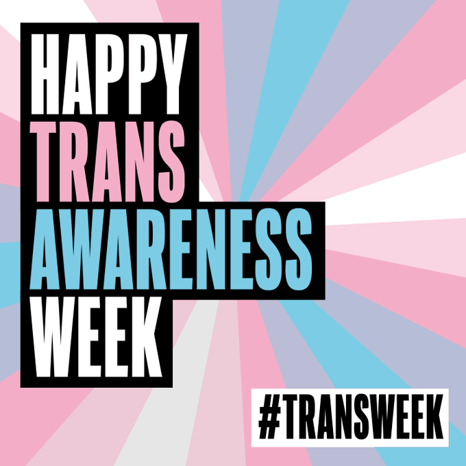 BloomfieldAli1's tweet photo. It’s #TransAwarenessWeek!  Sending love to all Trans People @GlyndwrUni @WGU_Chaplaincy @GlyndwrSU https://t.co/eTlwvIvzmF