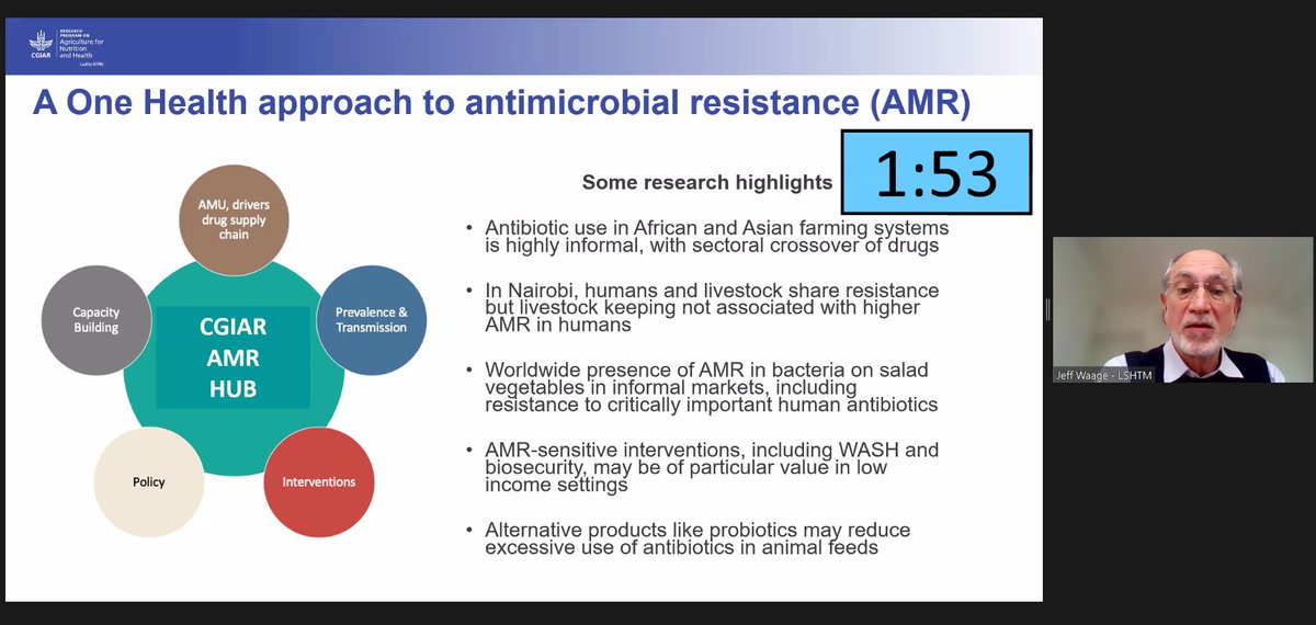 @JeffWaage takes us through the @amrhub work - fitting for the start of #WAAW2021! 🧫🥗 #A4NH