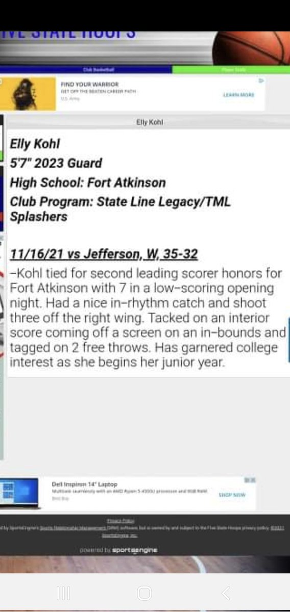 LegacyhoopsKP's tweet photo. Congratulations Elly Kohl
Legacy 17U 2022 https://t.co/3SNGndoaSp