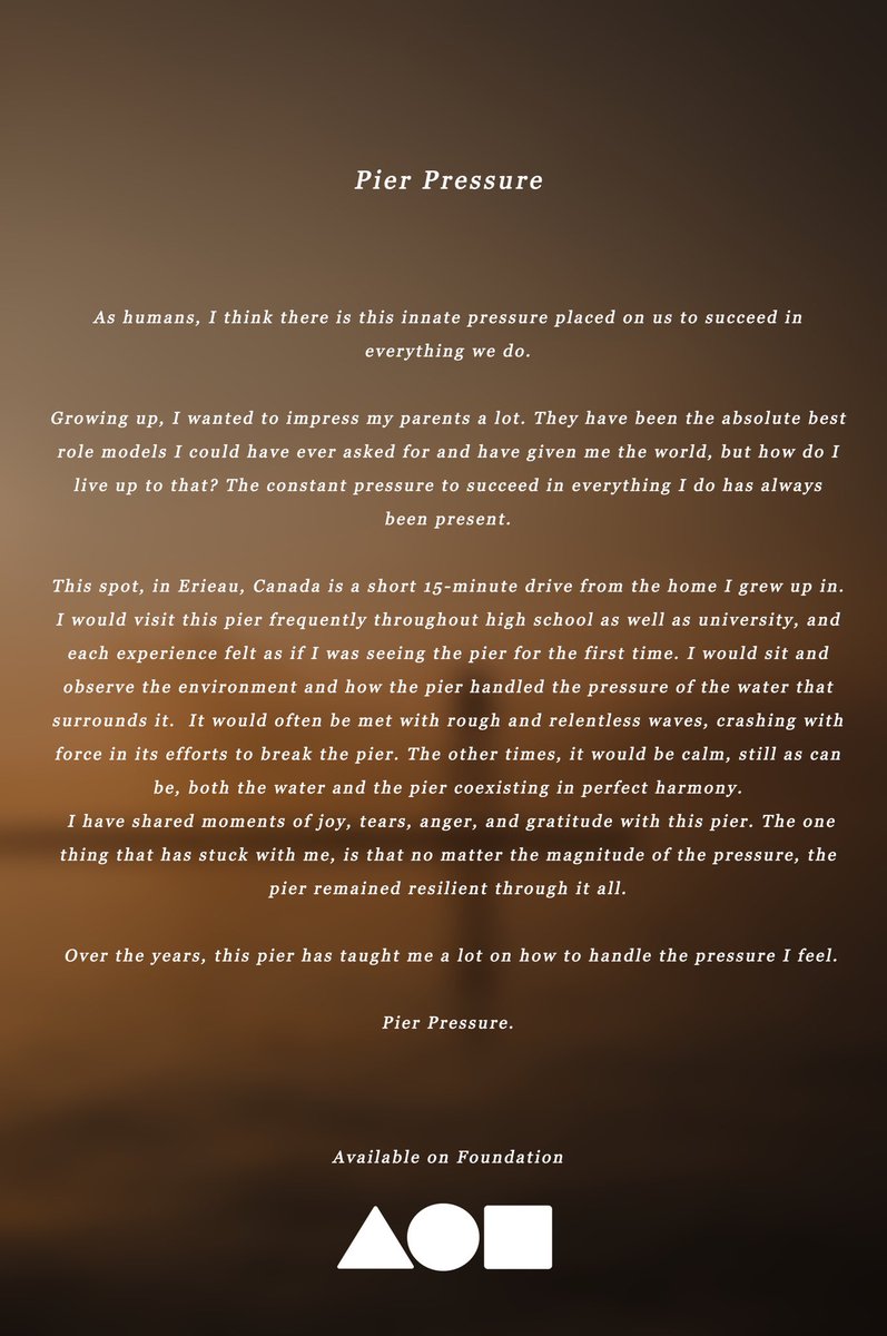 cammooreraw's tweet photo. My genesis piece on @withFND  “Pier Pressure” is now LJVE!!! 

I can’t believe the moment that I’m releasing this one into the world has come🖤 

This is a special one to me. https://t.co/9pN73anGly
