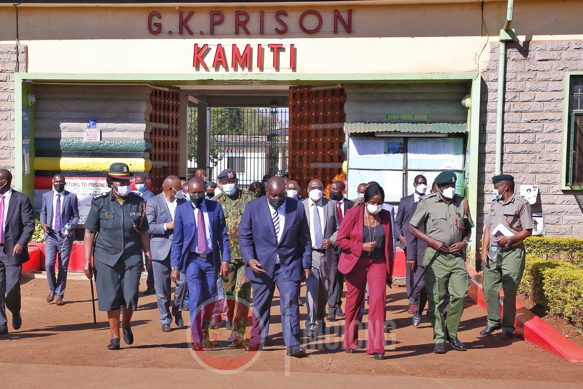 InteriorKE's tweet photo. Three terror convicts who were on the run have been reunited with Kamiti Prison this evening after they were captured near the Kitui-Tana River counties border. https://t.co/zETsQxx8FE