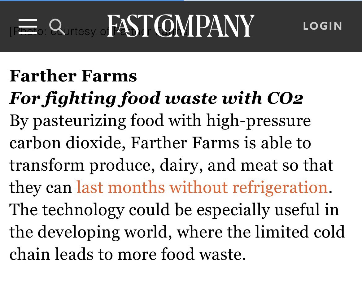 nunzi46's tweet photo. Excited to finally share our selection by @FastCompany as a winner of their inaugural “Next Big Things in Tech” award, alongside other leading sustainable food innovators @BoweryFarming @upsidefoods and more!

https://t.co/63onyHuyvA

#FCTechAwards #longlivefries https://t.co/h0tWYmhyUf