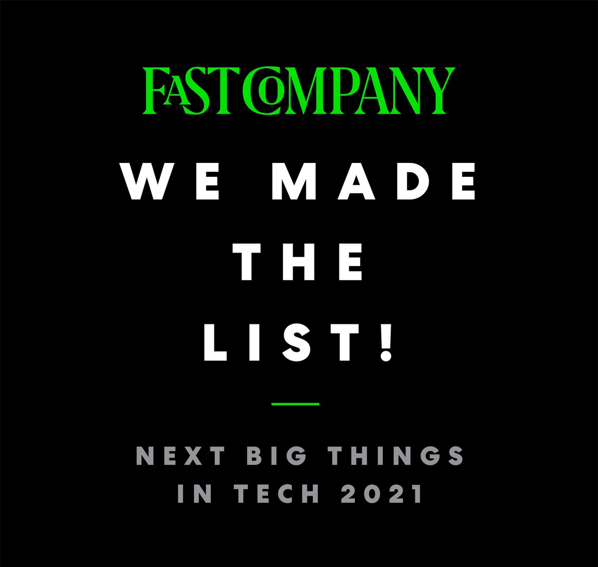nunzi46's tweet photo. Excited to finally share our selection by @FastCompany as a winner of their inaugural “Next Big Things in Tech” award, alongside other leading sustainable food innovators @BoweryFarming @upsidefoods and more!

https://t.co/63onyHuyvA

#FCTechAwards #longlivefries https://t.co/h0tWYmhyUf