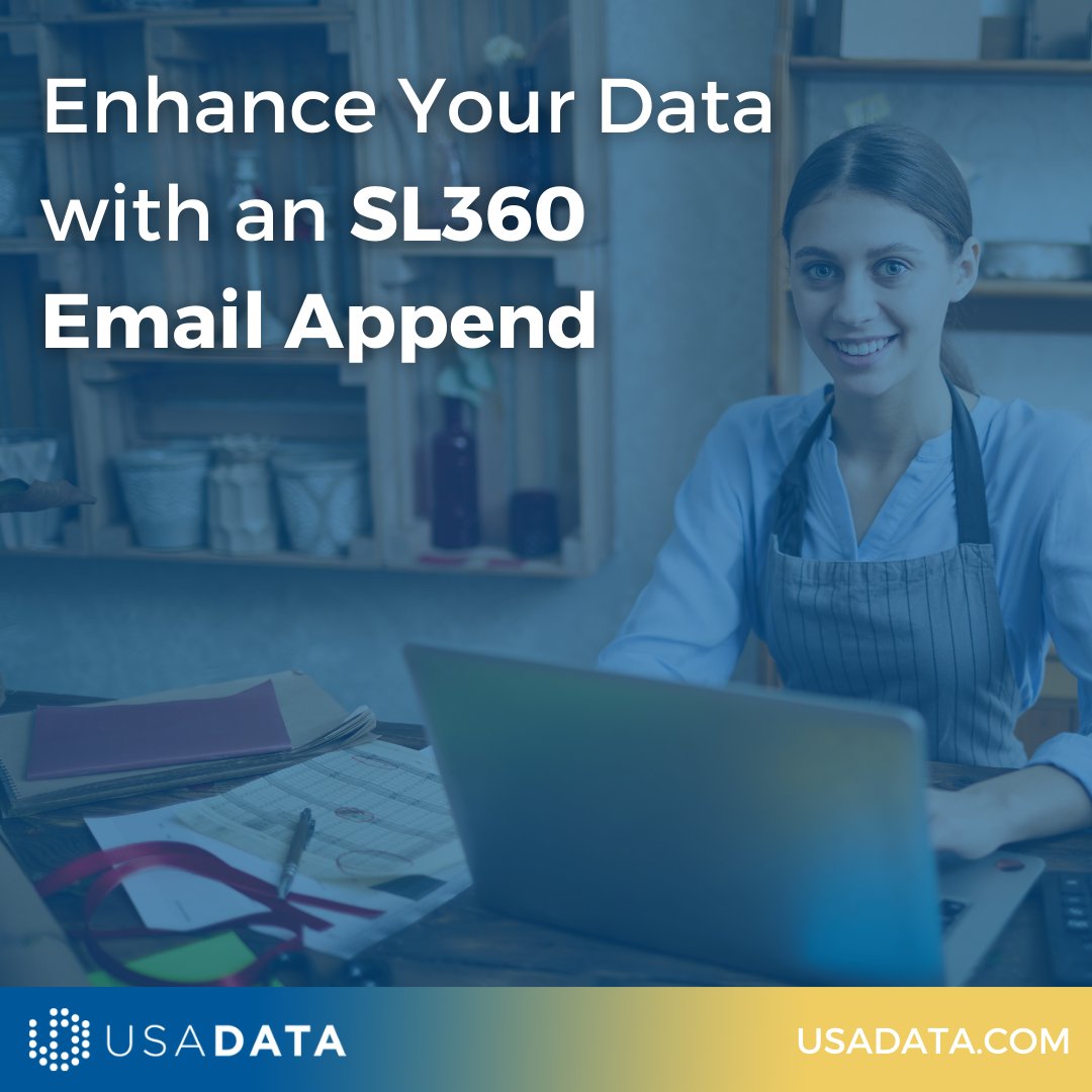 Are you looking to target your current customers by email? By using our SL360 platform, our clients can enhance their data by appending prospects with known e-mail addresses to their current customer list, as well as phone numbers, demographics, and psychographics.