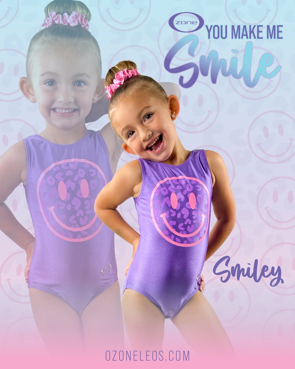 Ozoneleos's tweet photo. Seriously how cute is this?  Get a jump start on holiday shopping with our adorable "Smiley" leotard!  Order now for just $21.95 at https://t.co/rCg1cFBcKN! #ozoneleos #gymnastics #leotards #smileyfaces https://t.co/EtUcGwbrBB