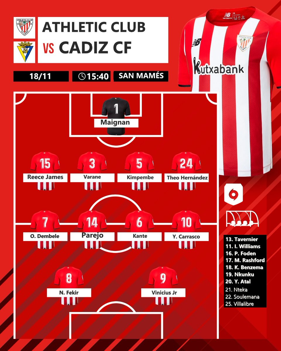 AthleticClubPC's tweet photo. 🚨Tenemos partido!!!!!!🚨

🆚 @CadizCFpc 
📍San Mamés
🕠15:40

Y un 2x1, traemos la convocatoria para esta Jornada 6 de la @PCSuperliga!!!!!! https://t.co/iGvbkXB7Bb