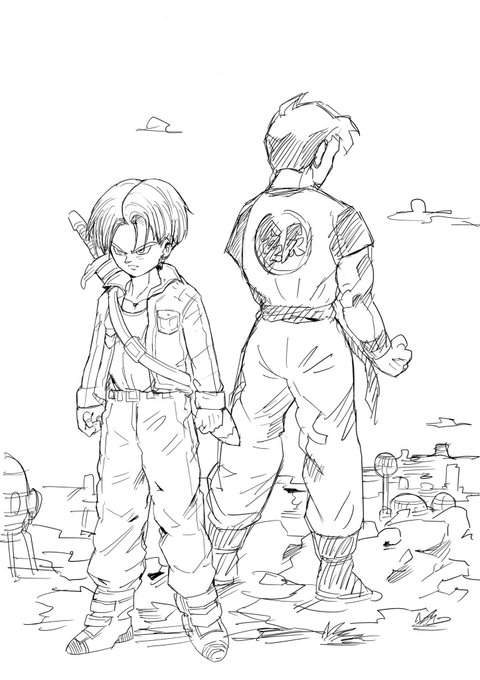 あとこれは今日描いてたドラゴンボールの絵です
お納めください 