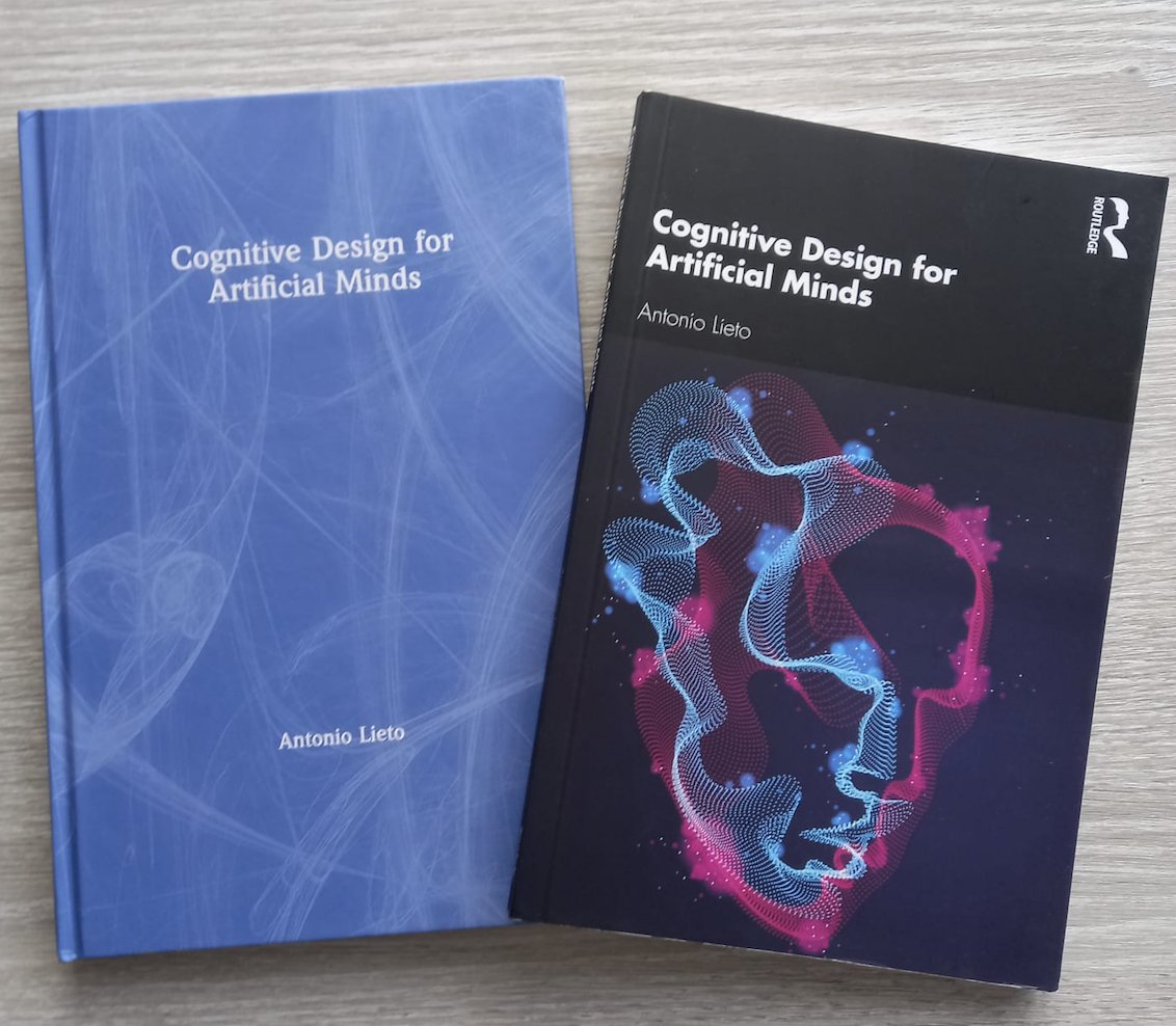 CognitiveFor's tweet image. Do you want a free copy of &quot;Cognitive Design for Artificial Minds&quot; (amazon.com/dp/1138207950/) signed by @antoniolieto? RT this &amp;amp; write why in comments. 
1 paperback copy will be sent after 100 RT &amp;amp; 1 hardback after 1000 RT (winners randomly selected between the first 100 &amp;amp; 100 RT)