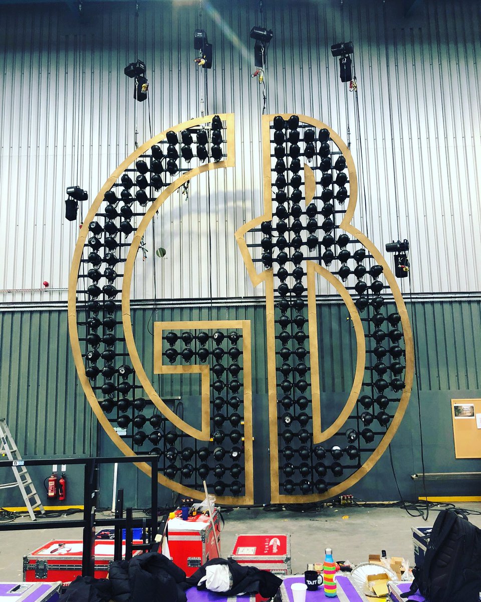 Tour spoiler alert - set being built - rehearsals in progress - not long now #gblive