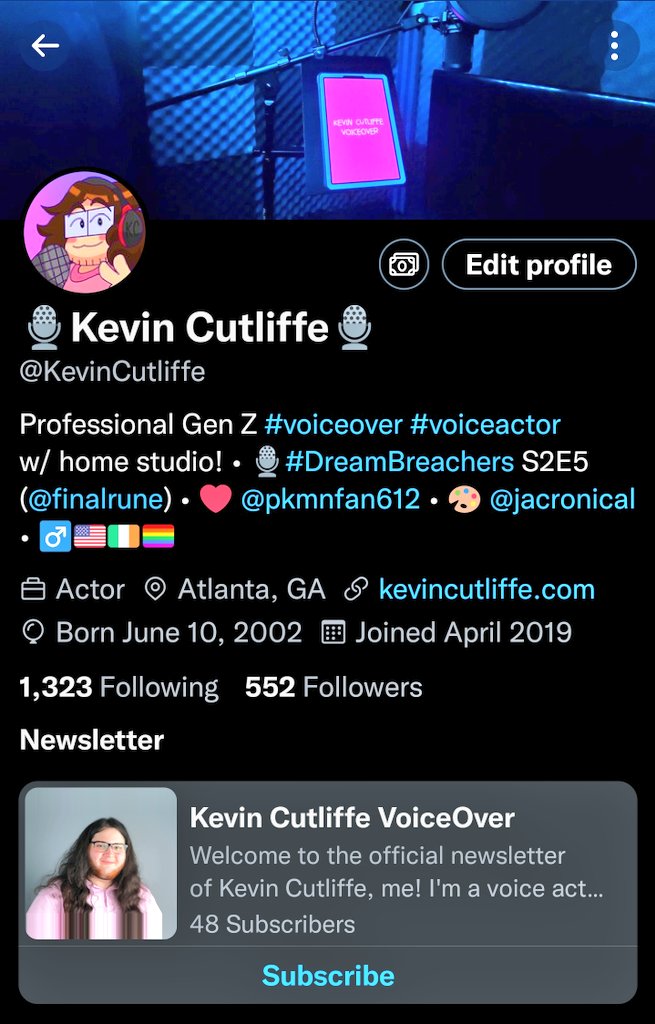 KevinCutliffe's tweet photo. Hey fellow colleagues, I'm always keeping up with new fun little features on social media and thought I'd share you can add the Actor label like Instagram now if you go to the Twitter for Professionals button and join. It's small, but cute! https://t.co/goIiyo0PpL