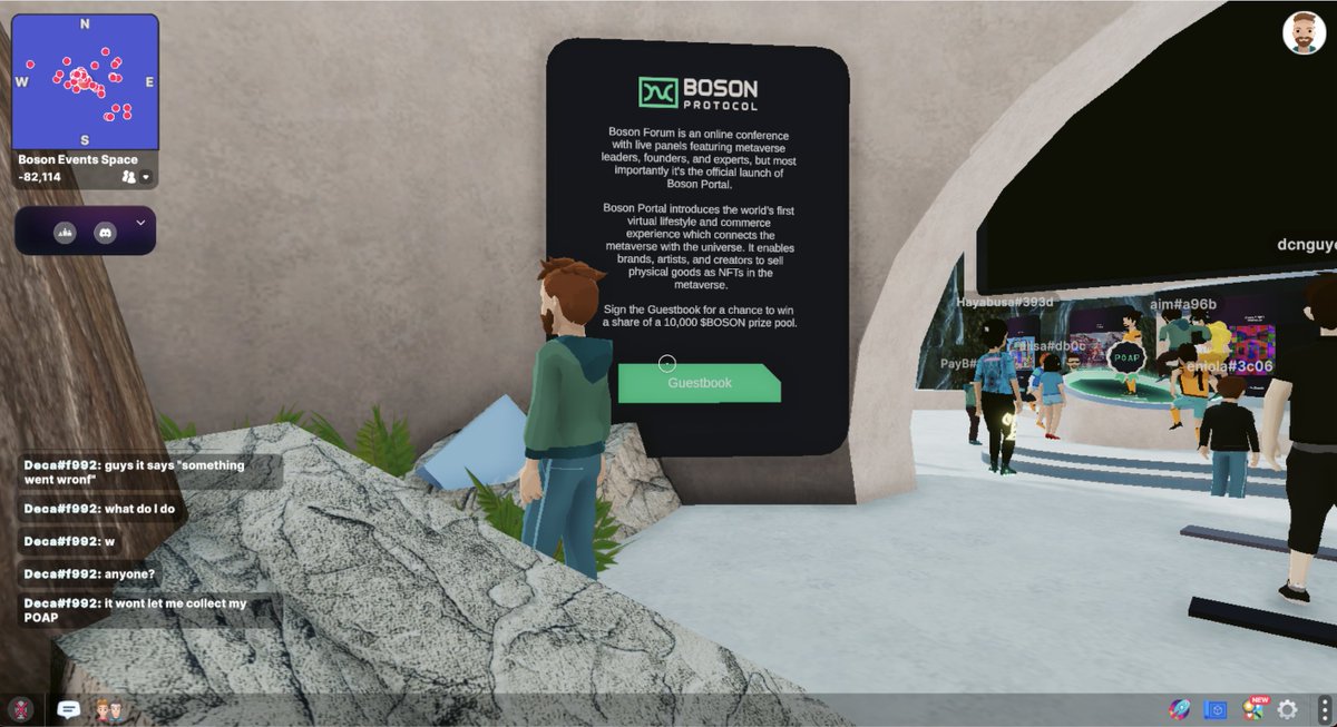 For the first time today, I visited an online event in <a href="/decentraland/">Decentraland</a> It was powered by <a href="/BosonProtocol/">Boson</a>
Right now it looks like a strange MMO with an online video screen and mini-games. Everything lagging yet interesting
#DawnOfMetaverseCommerce