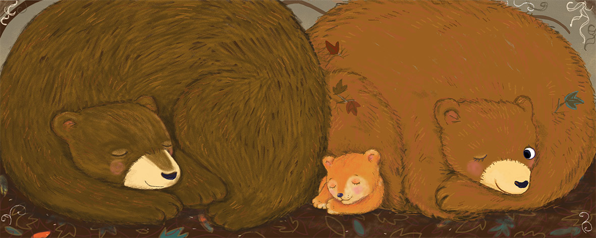 JoannaART's tweet photo. That lovely feeling when you know where your baby bear is. This double page spread for the adorable Little Bear #picturebook nearly done... #bears #hiberate #illustration #kidsbooks #publishing https://t.co/vUAPHLoJHI