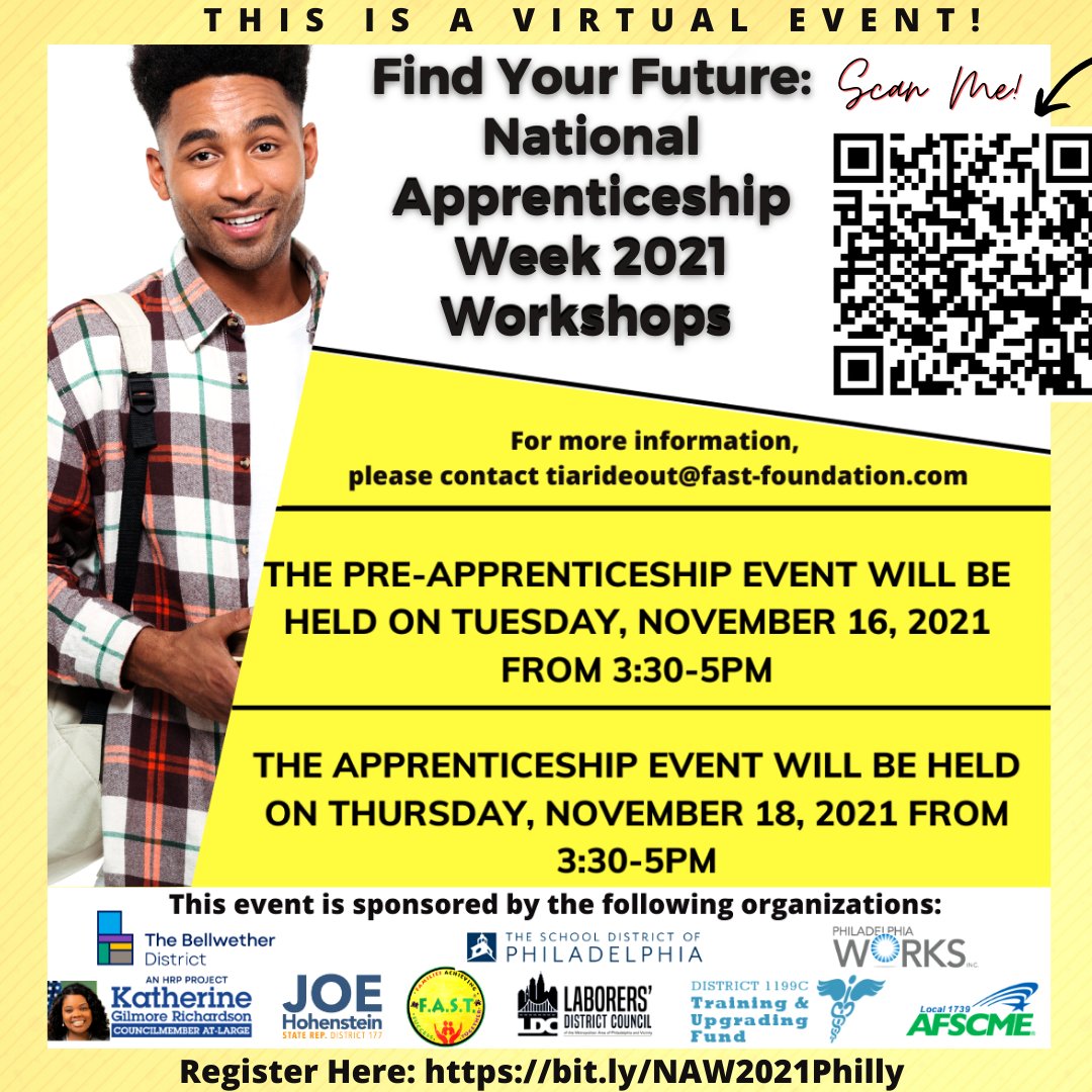 You joined on Tuesday to learn about pre-apprenticeships, tune in again this afternoon to hear from apprenticeship programs hiring in the region ow.ly/3vu350GO5UX #NAW2021