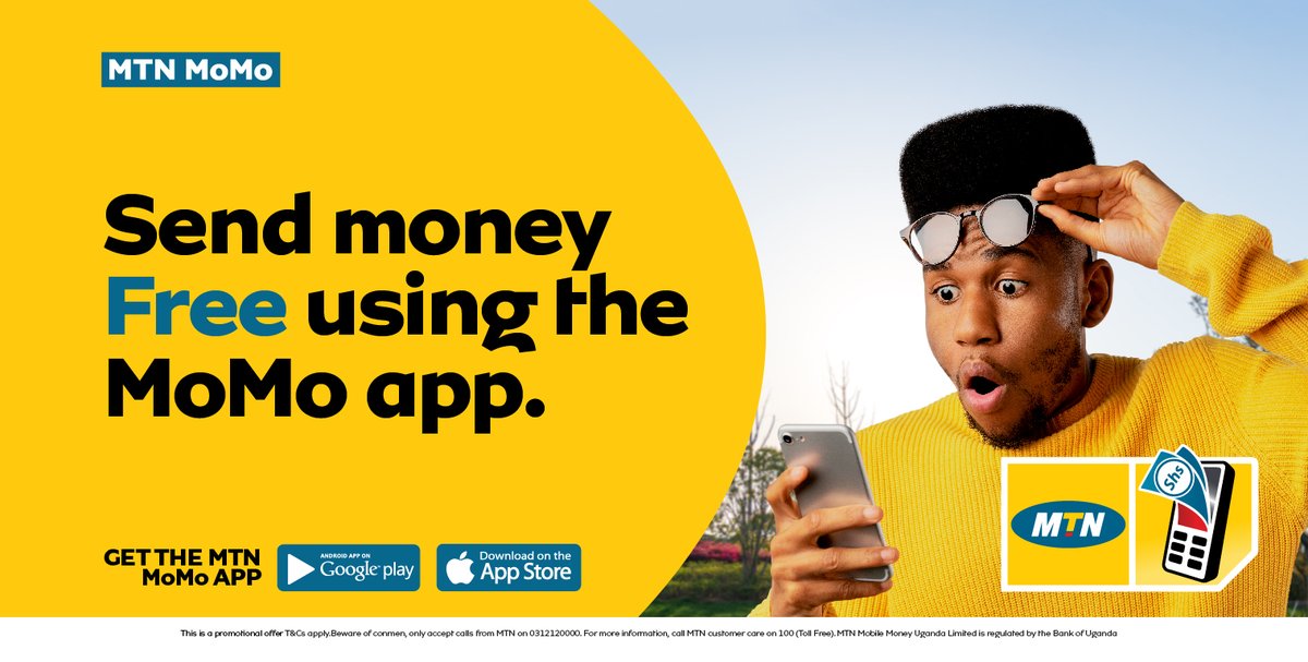 mtnug's tweet photo. Did you know you can now send money to other MoMo customers for free if they use the #MTNMoMo app? 🤗😄 
Download the MTN MoMo app to enjoy this and more. 💛 https://t.co/AArNsZa0HR