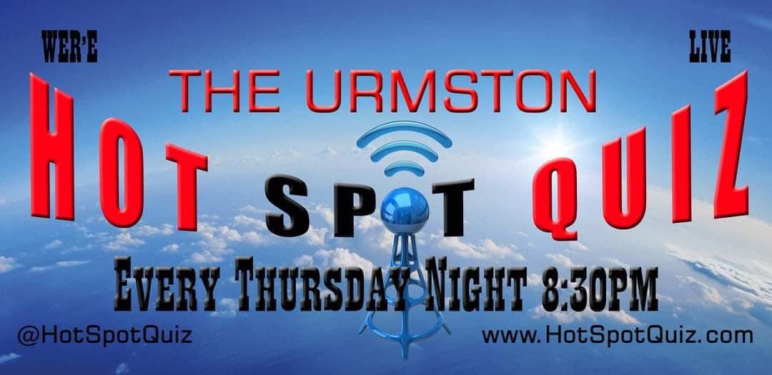 TheUrmston's tweet photo. @HotSpotQuiz tonight from 8pm with @DaveDDecks including PYCR later for 💷why not book a table earlier for a bite 
2 course curry night £10 
Fillet steak special £15 
Book your table here https://t.co/SGzNr4ozRt call us 8643217 or simply pop in #quiznight #greatfood #greatvalue https://t.co/WDo3upi1BA