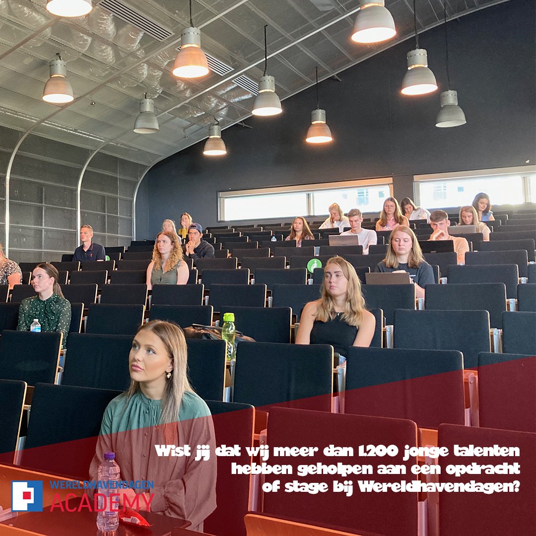Wereldhavendagen Academy helpt jonge talenten sinds 2016 aan een stage en opdrachten van <a href="/Wereldhavendgn/">Wereldhavendagen Rotterdam</a> en begeleidt de studenten van begin tot eind.

Ons uiteindelijke doel is om de studenten goed te begeleiden en we hopen hen hiermee verder te helpen in hun verder carrière.