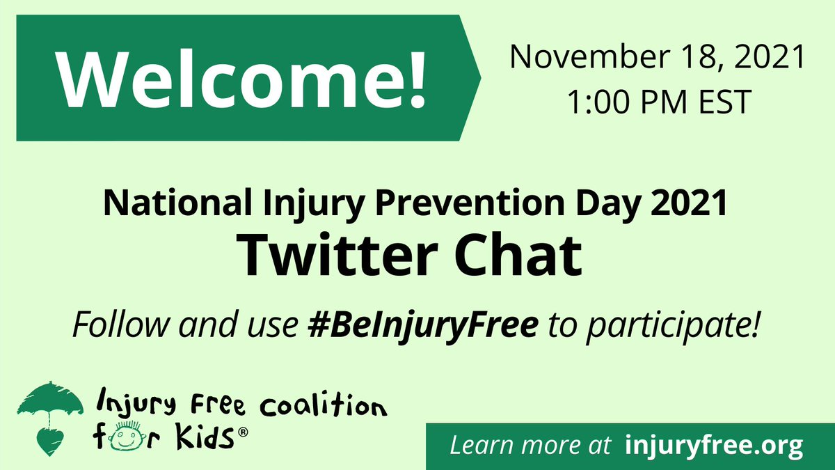 InjuryFreeKids's tweet photo. Welcome to National Injury Prevention Day Twitter chat! We are talking about several topics today regarding the number one cause of death in ages 1-44 years – injuries. #BeInjuryFree https://t.co/Yzzq6BAEKC