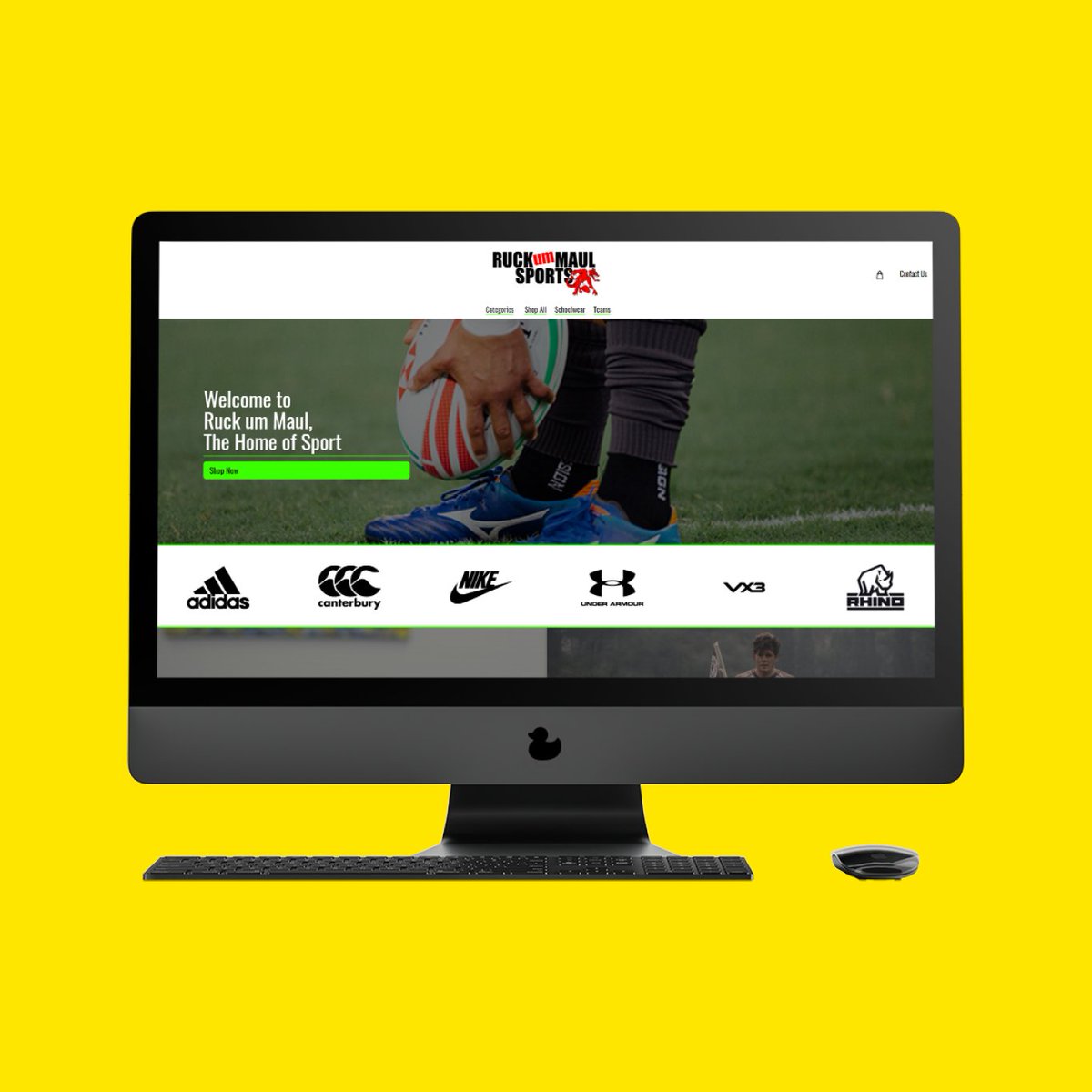 mightyduckuk's tweet photo. Here's a glimpse of another recent project, this time for a supplier of sportswear, teamwear and personalised garments.

We transformed the Ruck um Maul website, with a new full ecommerce site featuring over 200 products.

🖥️🏉👕🛒

#webdesign #ecommercewebsite #webdevelopment https://t.co/HMcTX8UJL1