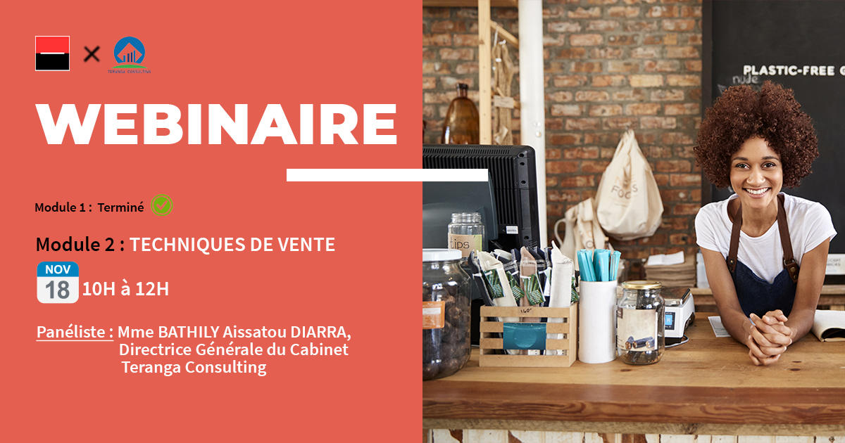 AFG_Bank_Gn's tweet photo. Rejoignez-nous sur notre chaîne YOUTUBE pour suivre en direct cette 2e session de webinaire sous le thème " Techniques de vente " en cliquant👉https://t.co/brMbmrExC3
#Webinaire #Guinée #SGGN #PME #Entrepreneurship https://t.co/SHrJM7Mq5p